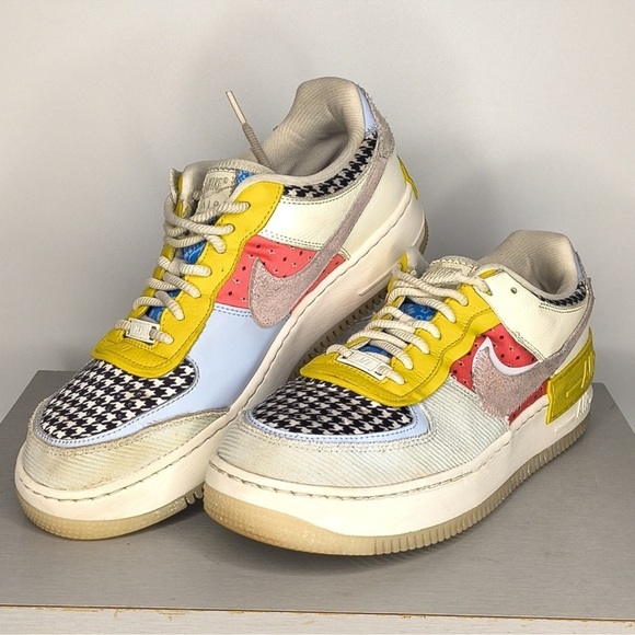 Nike Air Force 1 Shadow Patchwork Womens Sz 11.5 Multicolor - Picture 3 of 9